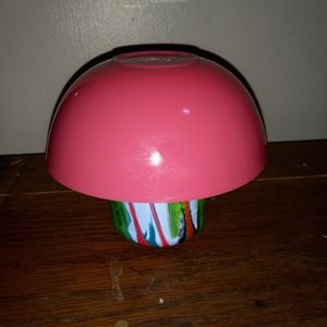 Paint poured, handmade, Mushroom piggy bank